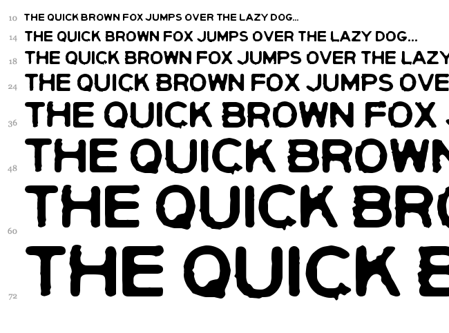 Yericho Punx font waterfall